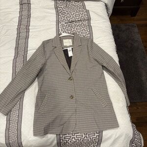 American Eagle | Brown, Black and White Blazer